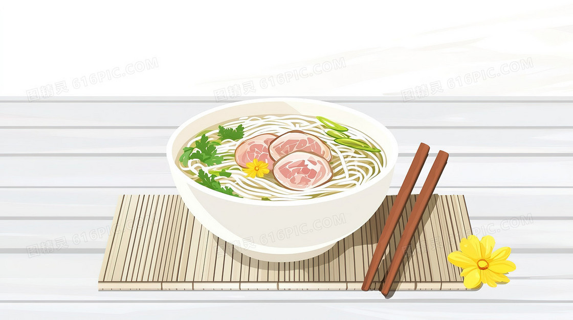 简约清新汤面背景