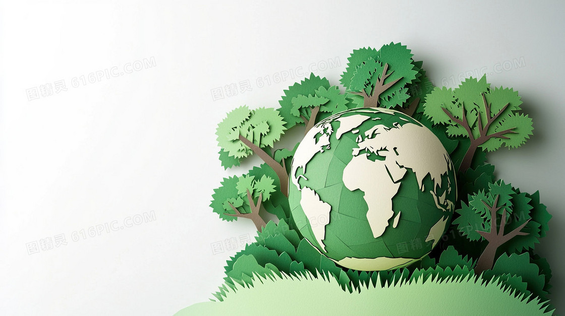 生态保护地球背景