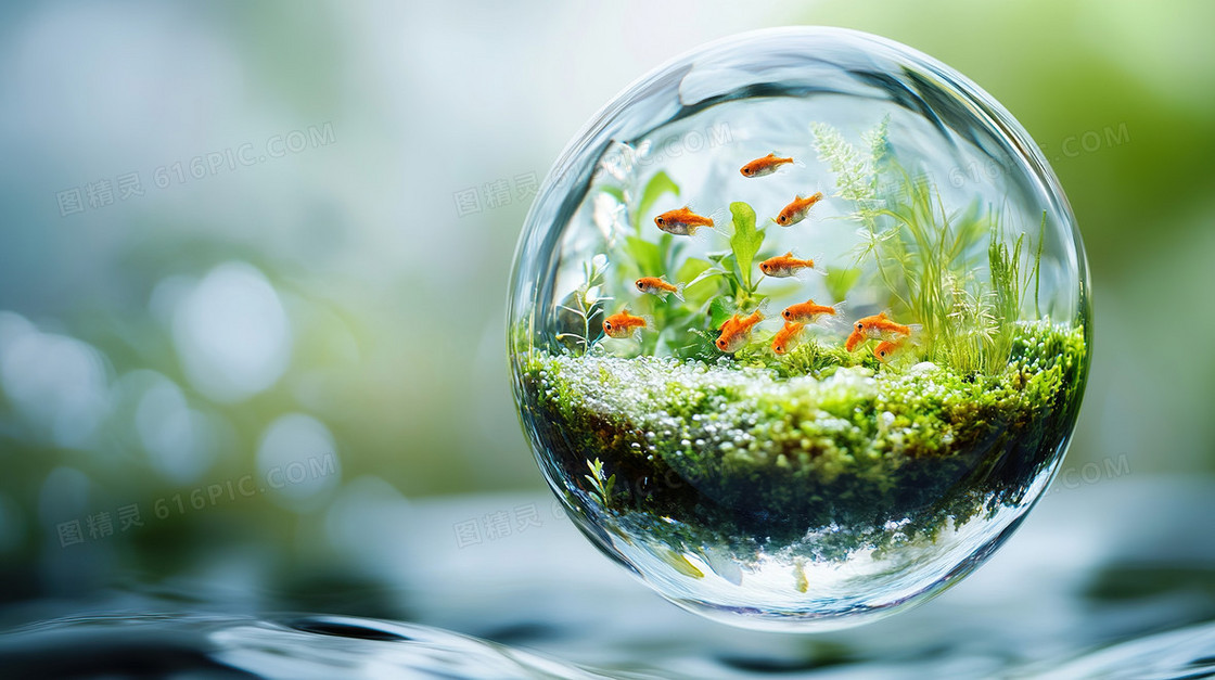 3D风创意水滴背景