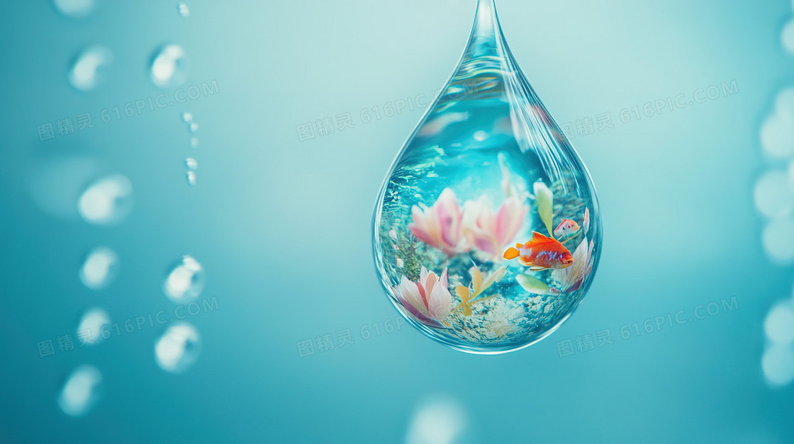 3D风创意水滴背景