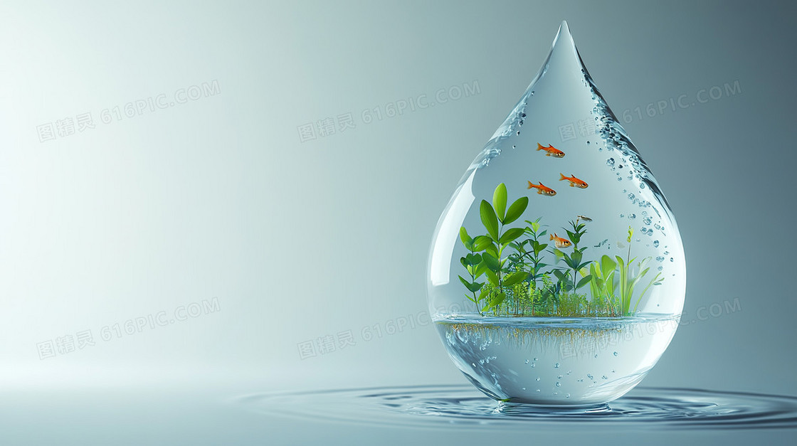 3D风创意水滴背景