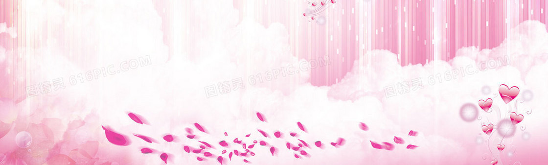 梦幻甜美鲜花女装海报背景