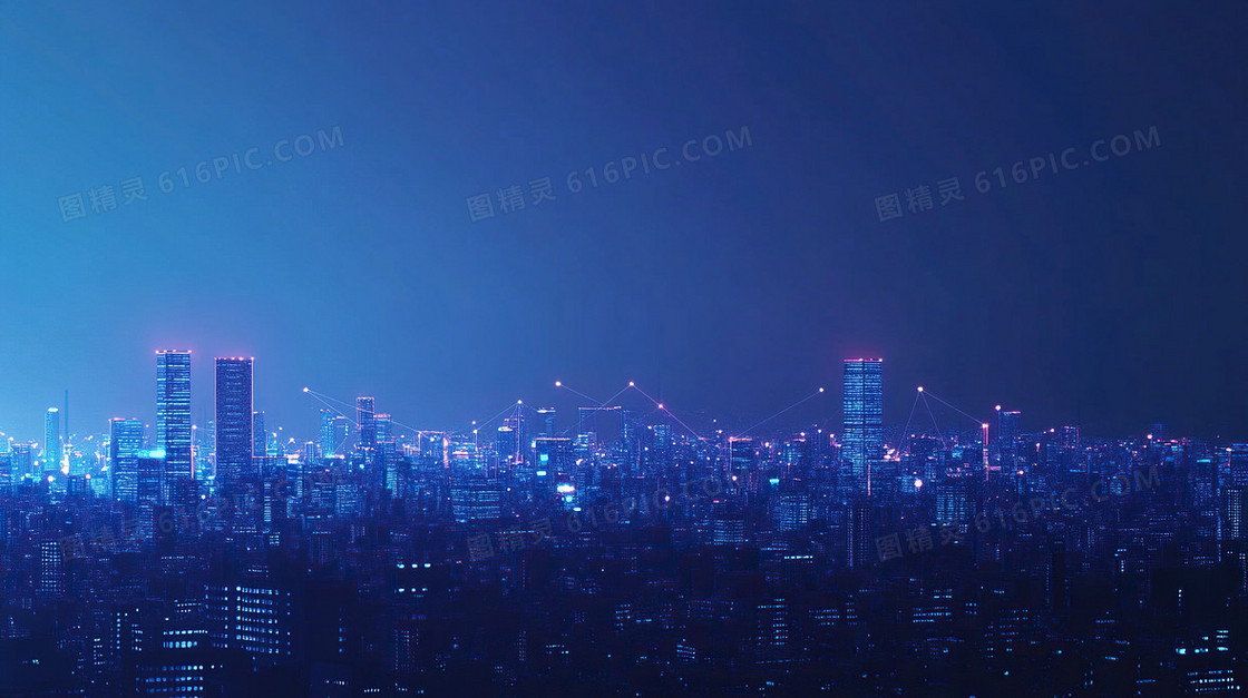 商务城市科技背景