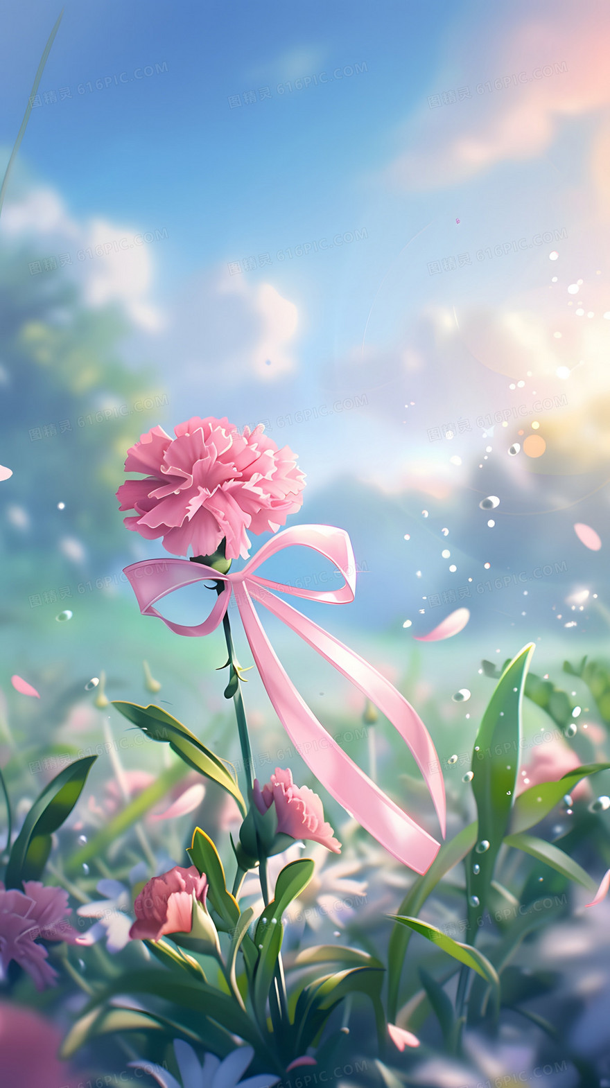 简约清新花卉背景