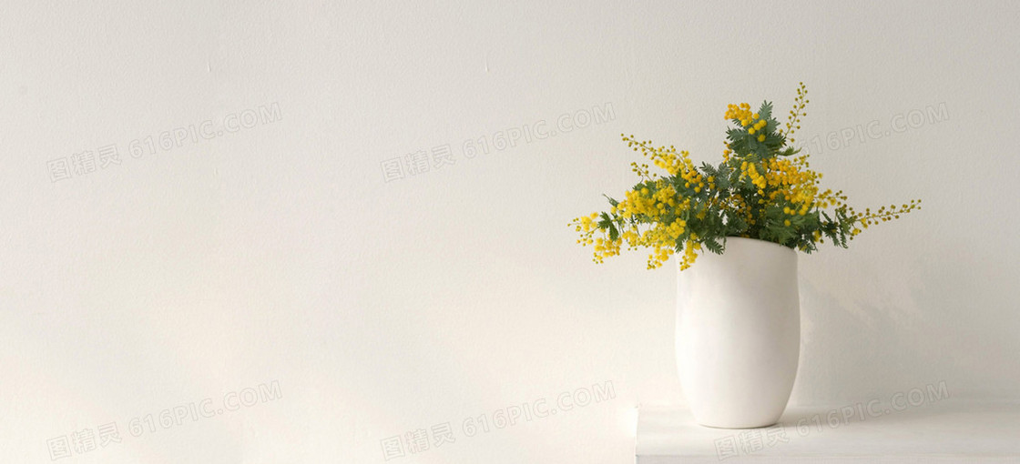日系文艺清新淡色墙壁花瓶背景