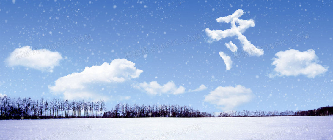 冬季雪景背景