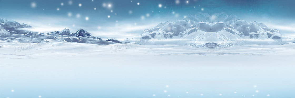 电商服饰梦幻雪景背景banner