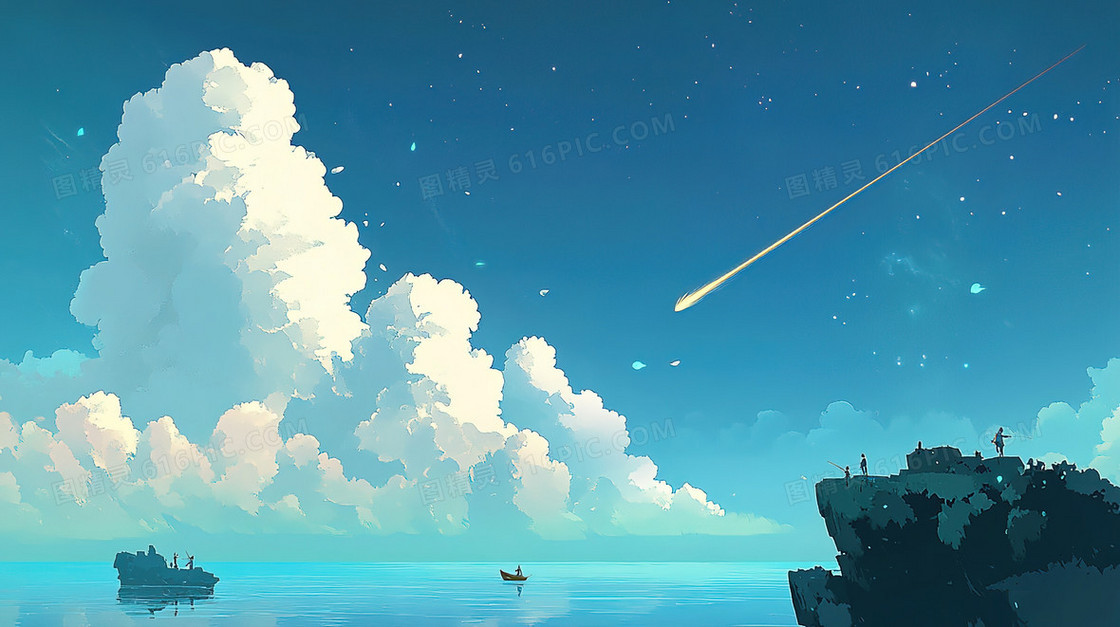 治愈云海简洁背景