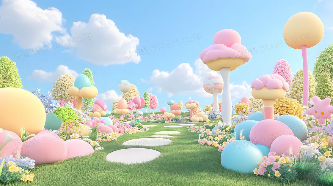 3D立体风景背景