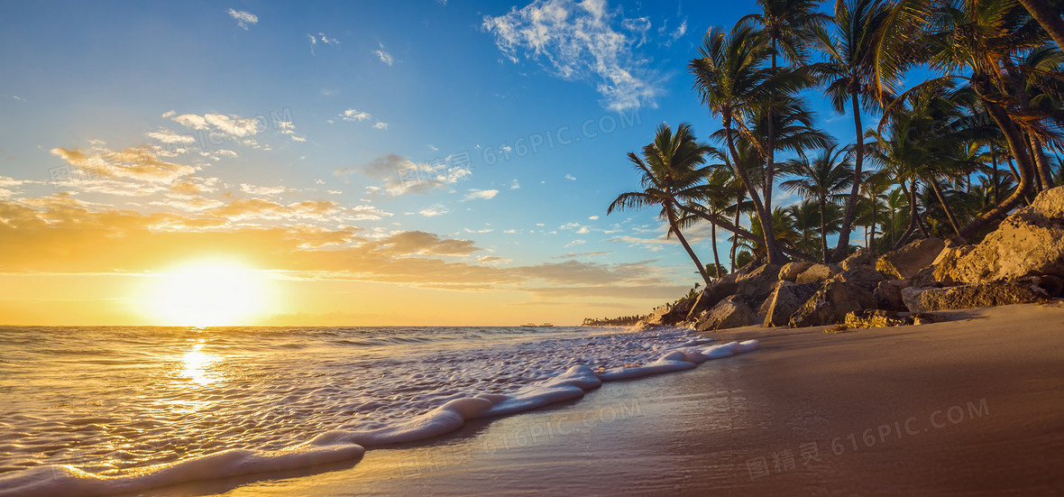 海边海浪阳光太阳岛屿沙滩海报banner摄影风景 图精灵为您提供海边