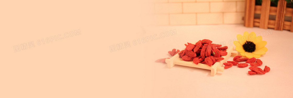 美食枸杞banner背景