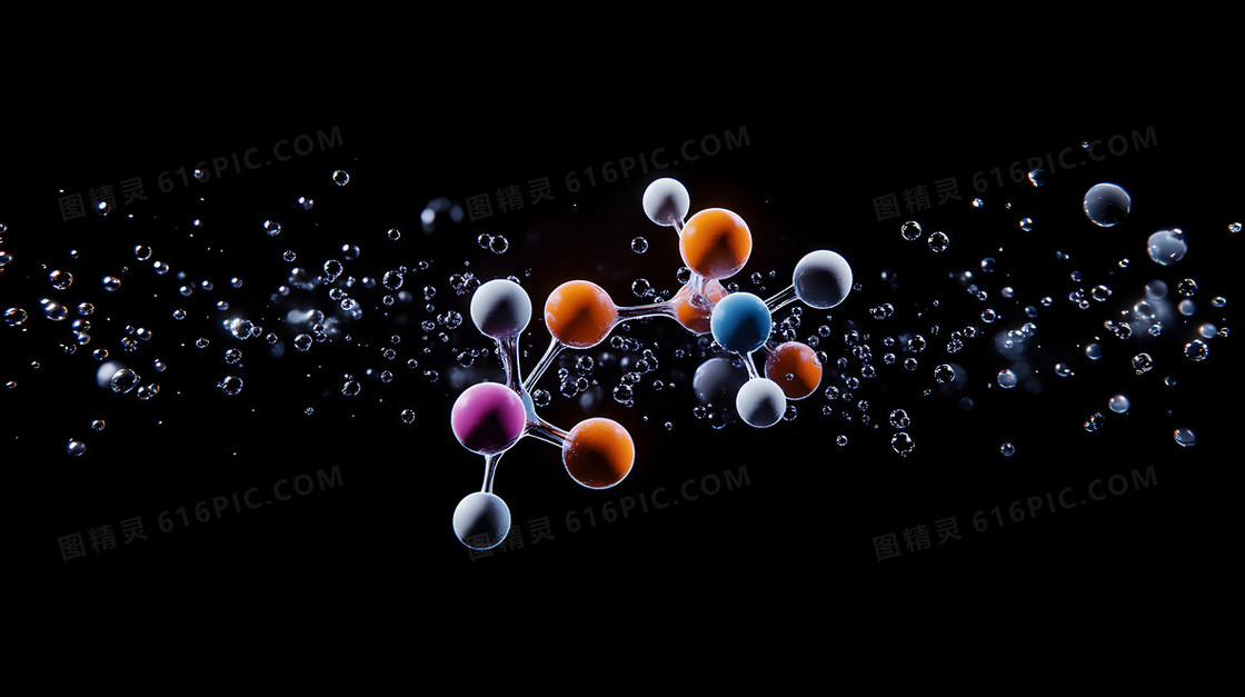 生物医学细胞细菌分子结构背景