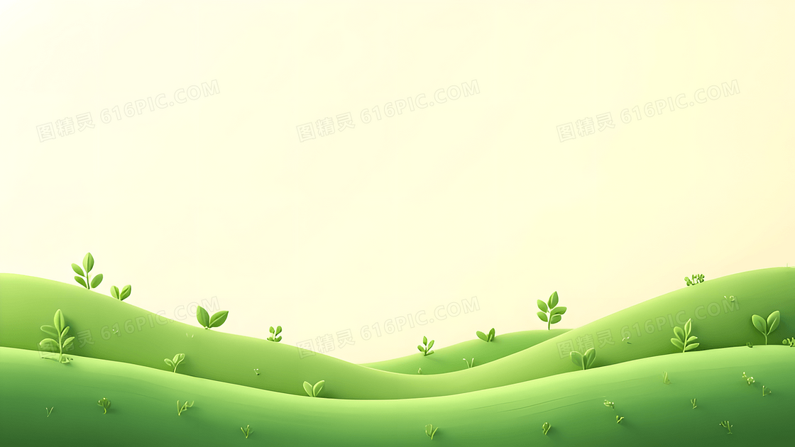 极简绿油油的草地背景