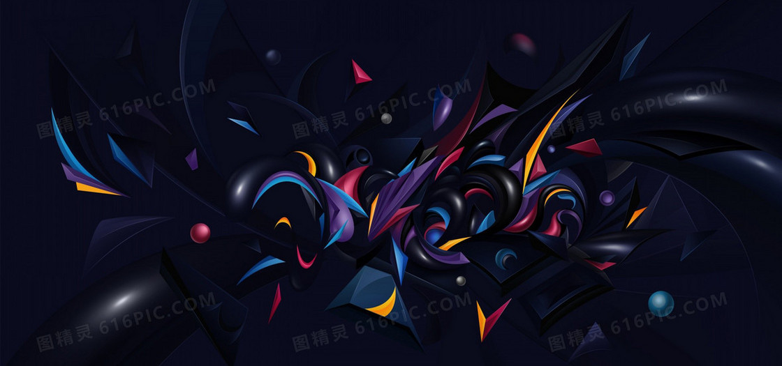 绚丽背景展板
