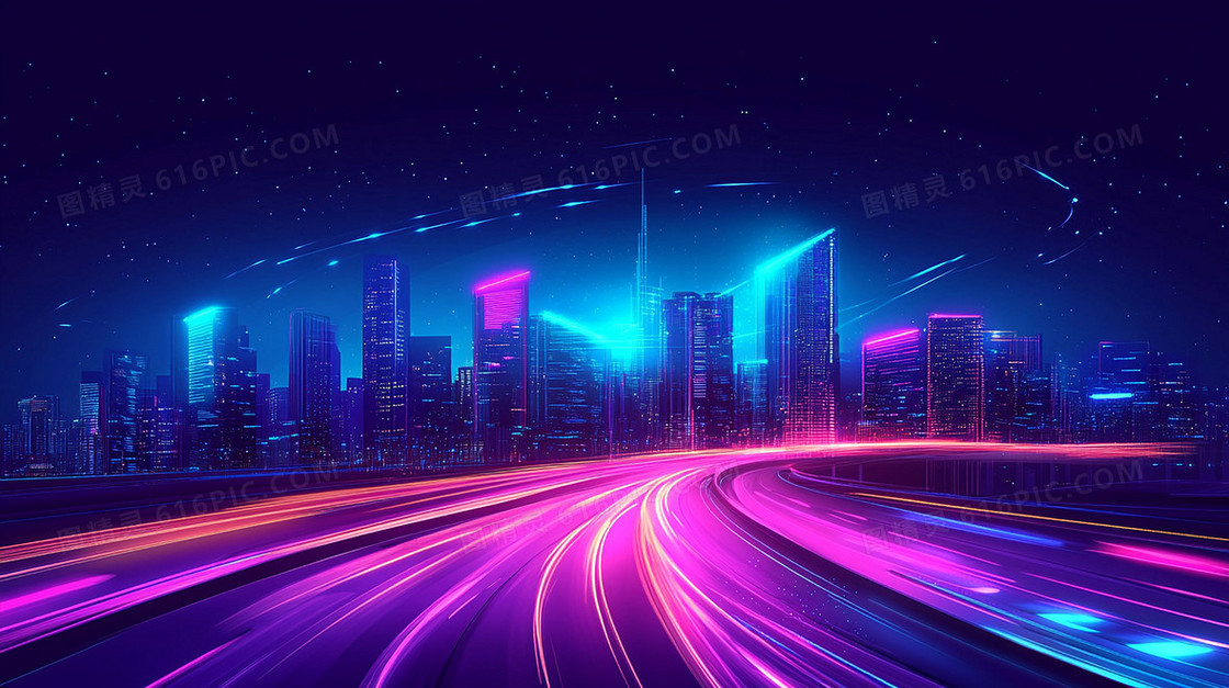 绚丽科技光线景背景