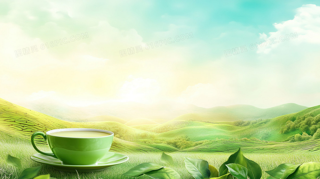 茶园茶香四溢背景