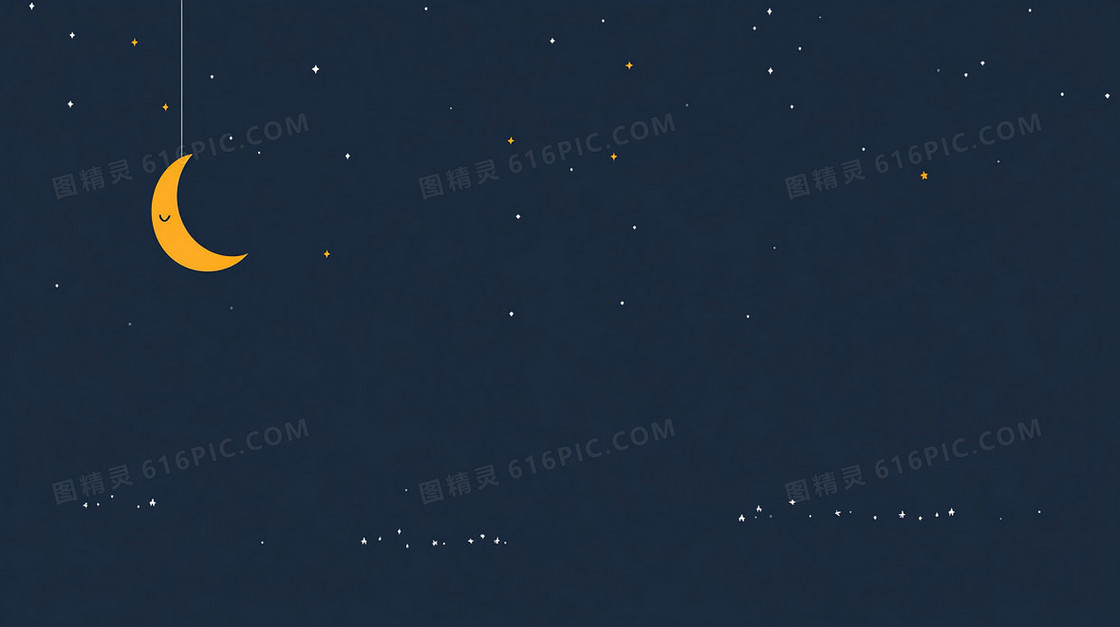 简约卡通月亮背景