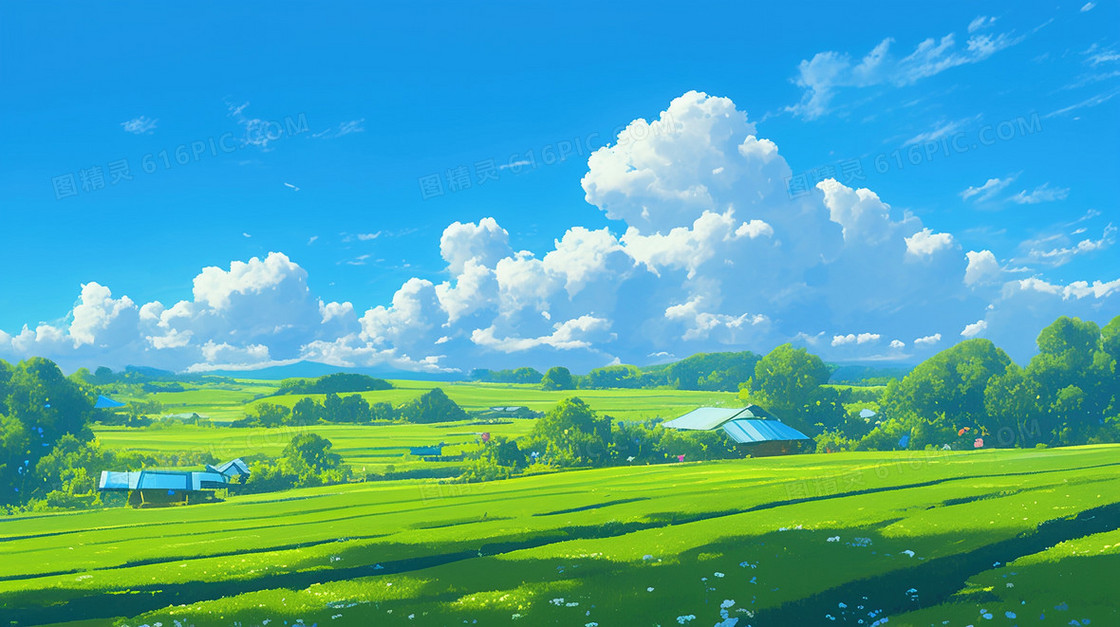 绿色春季草地背景
