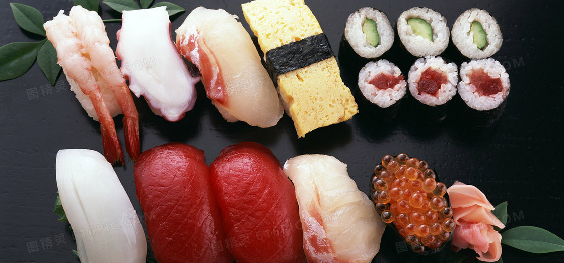 日系美食寿司背景