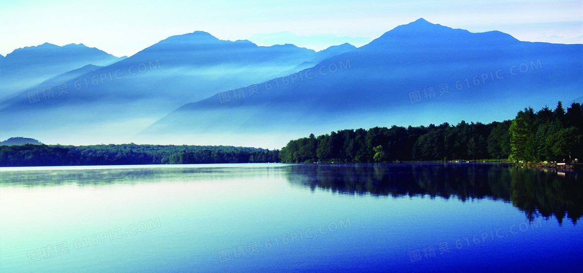 远山湖水房地产宽阔背景