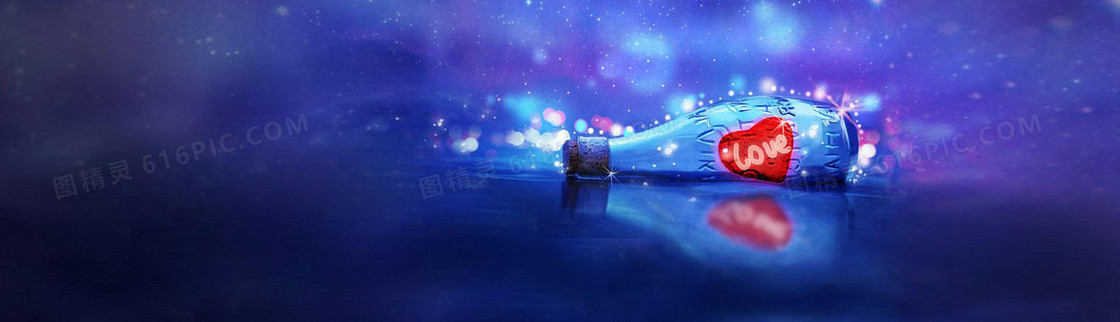 瓶子创意设计banner背景