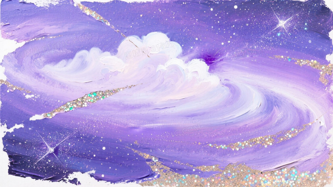 丙烯画技法表现星云渐变