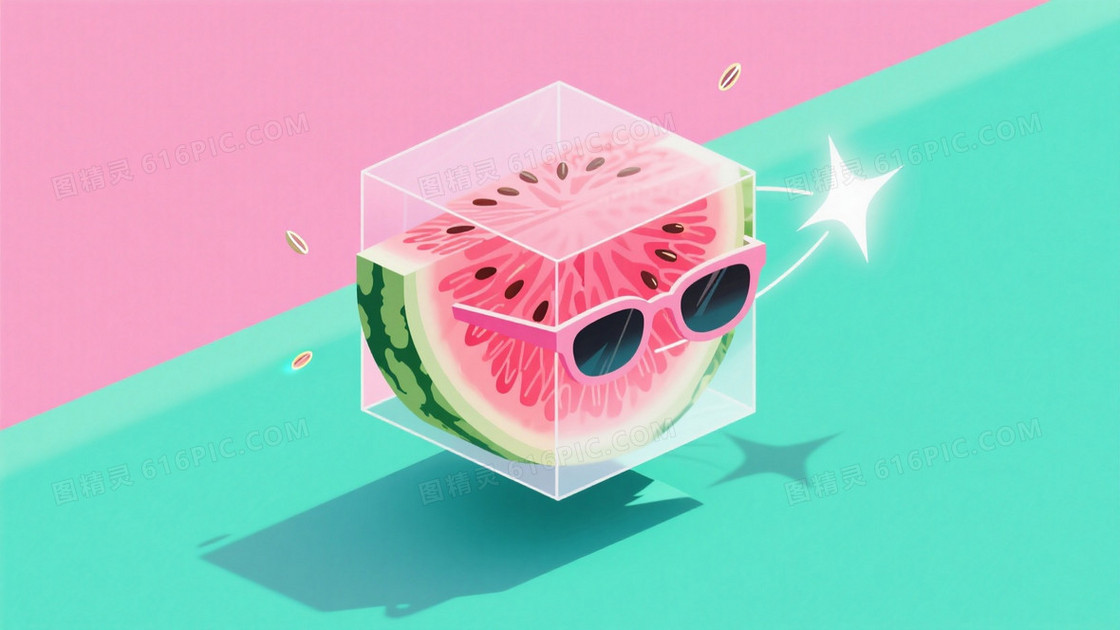 几何抽象风格夏日壁纸