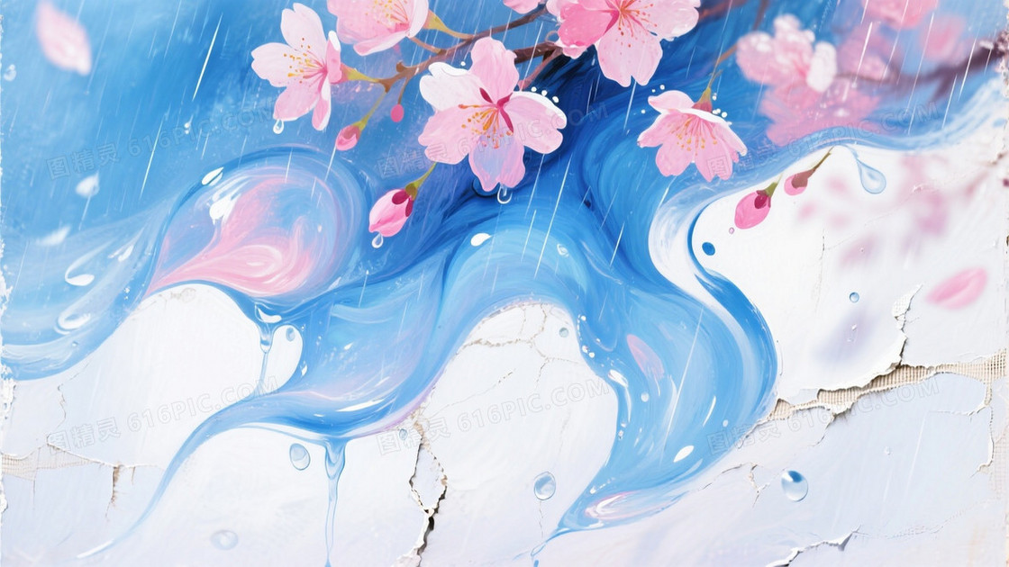 抽象油画罩染技法表现春末夏初
