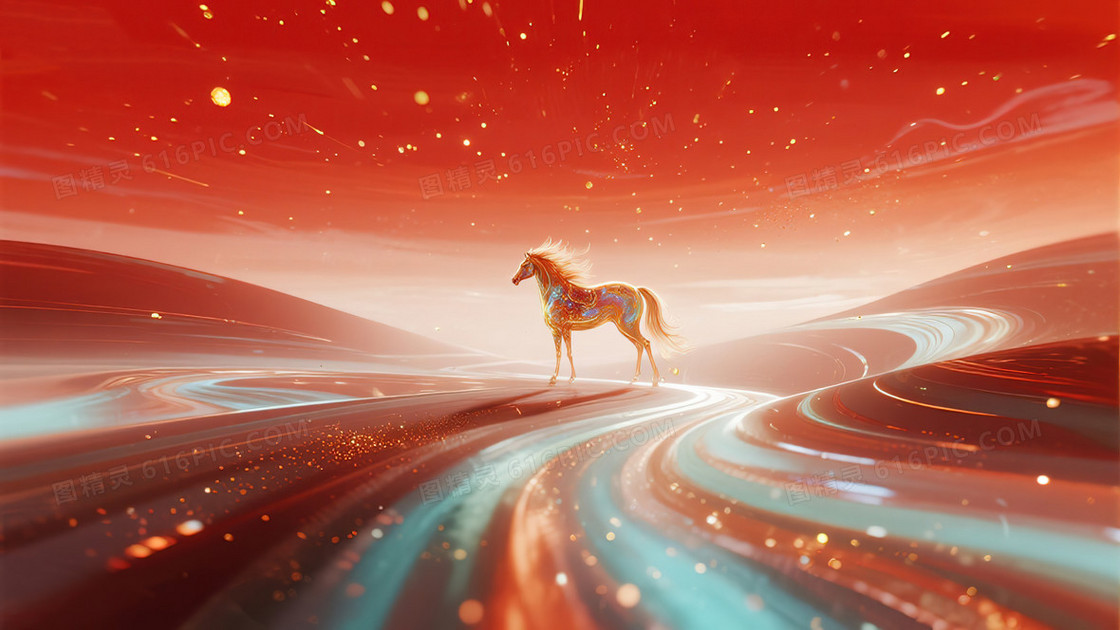 梦幻粒子中国新年喜庆背景