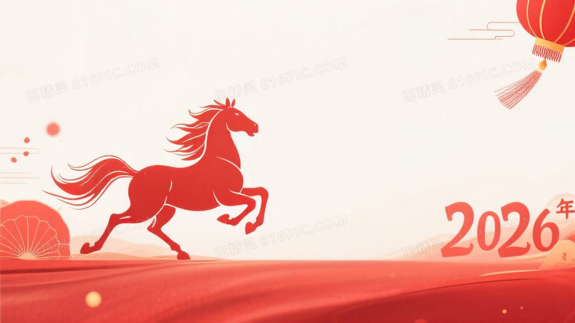 2026年中国新年喜庆背景