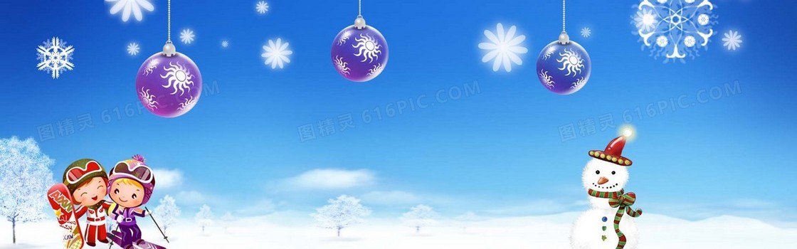 雪花背景banner