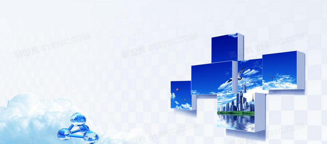 互联网科技背景banner设计