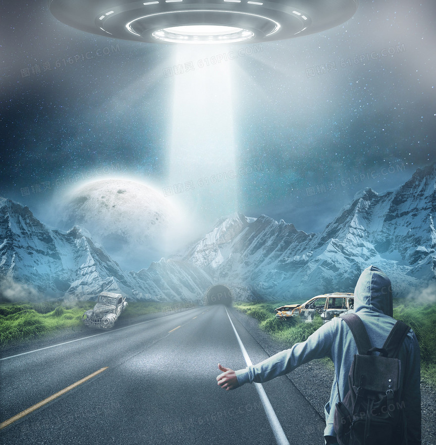 旅行者与UFO背景