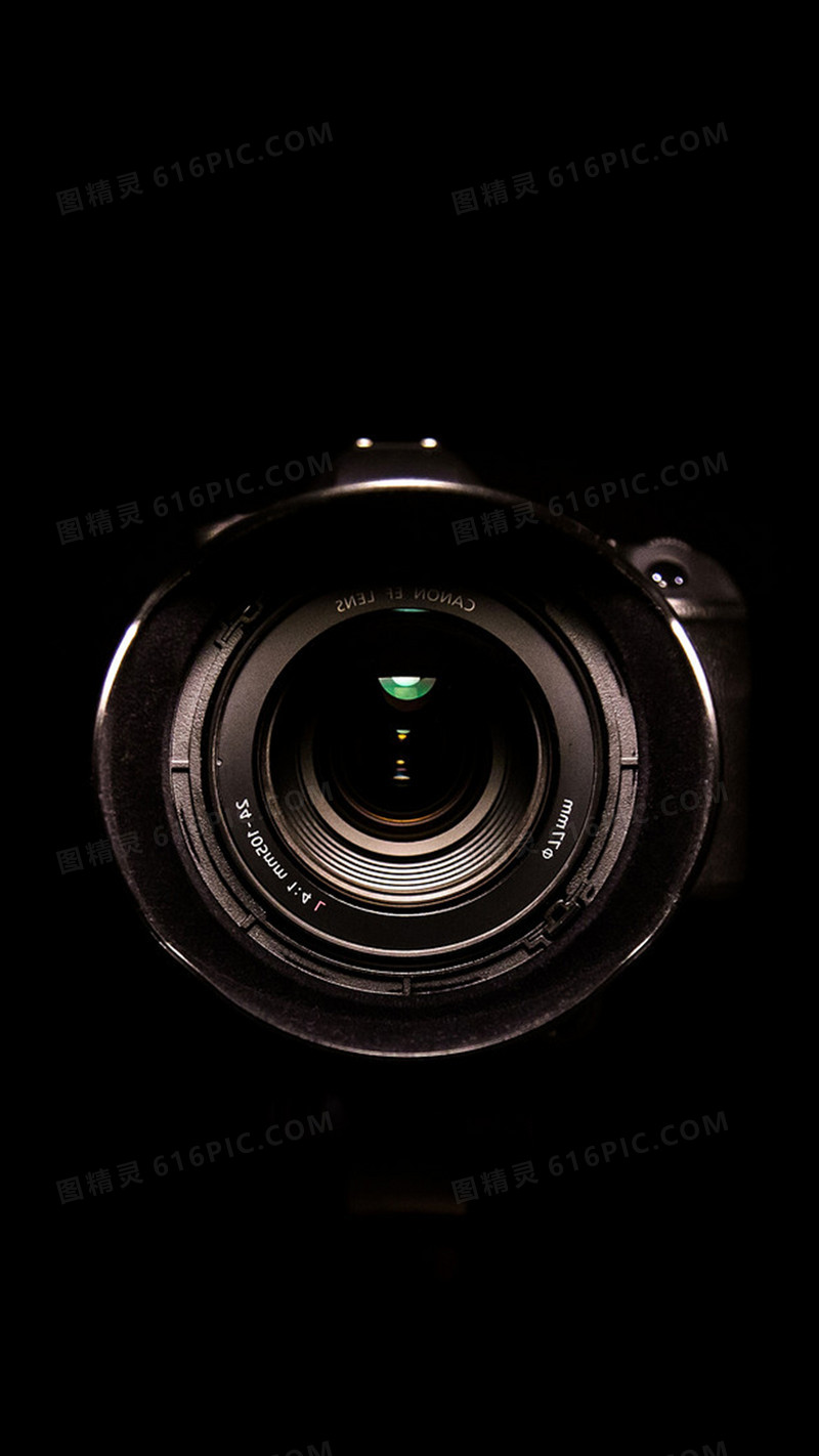 黑色科技背景下的相机H5背景