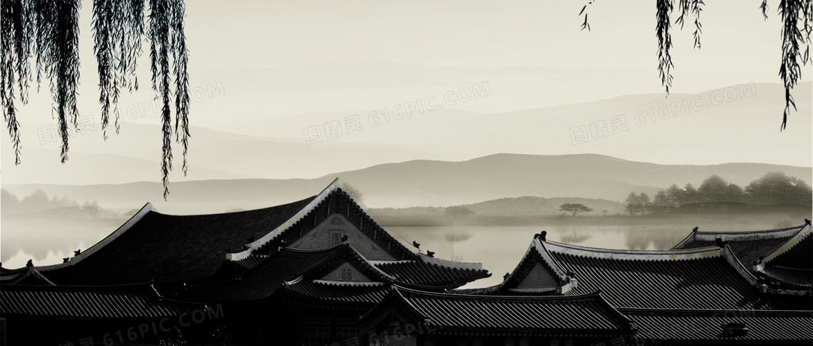 古城背景图片下载_1920x818像素jpg格式_图精灵
