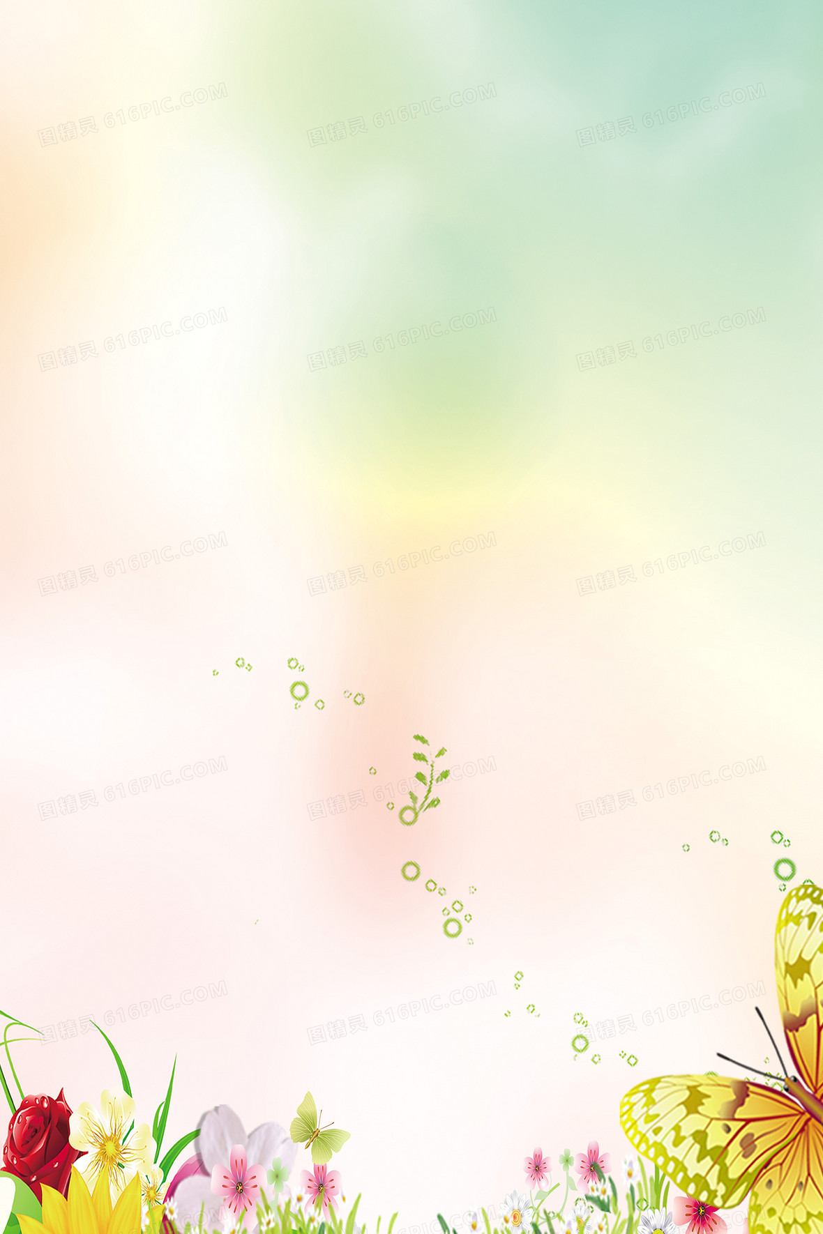 小清新花朵背景背景图片下载_1920x900像素jpg格式_图