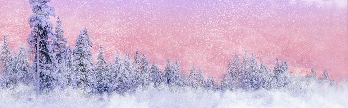 雪景banner背景