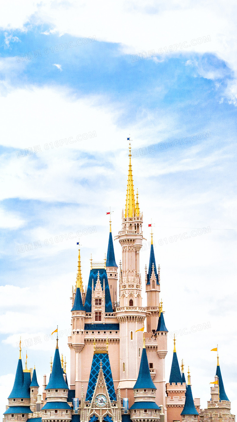 迪士尼城堡背景图片下载 免费高清迪士尼城堡背景设计素材 图精灵