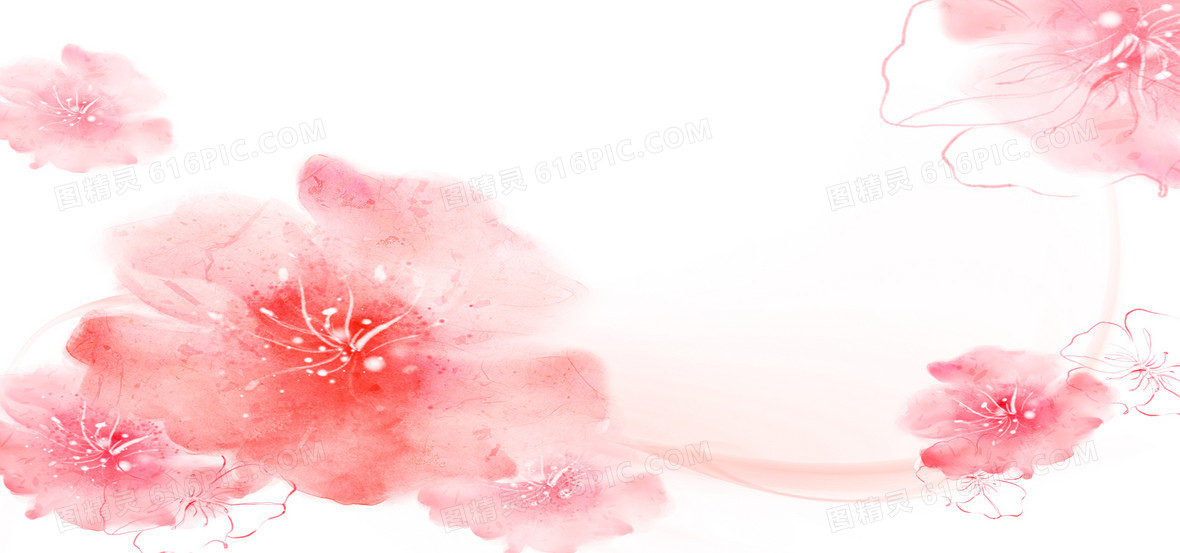 手绘水彩花背景图片下载 免费高清手绘水彩花背景设计素材 图精灵