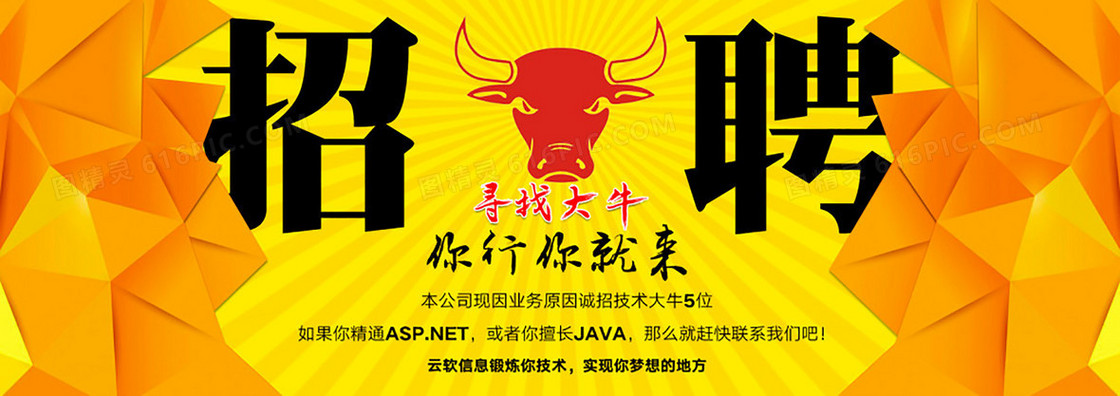 技术大牛招聘背景banner