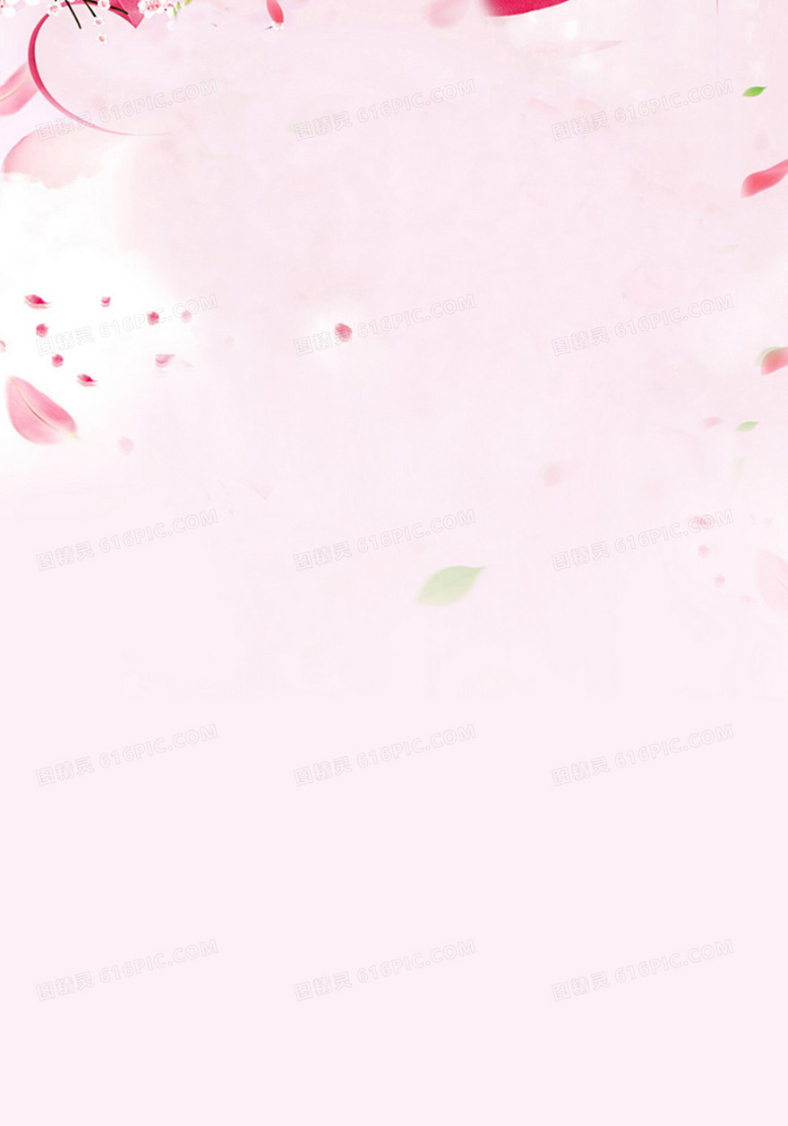妇女节粉色花瓣海报背景素材