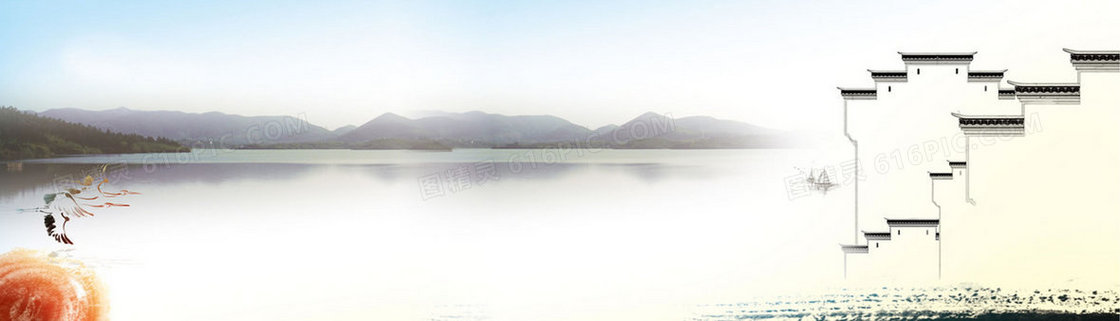 中国风山水背景