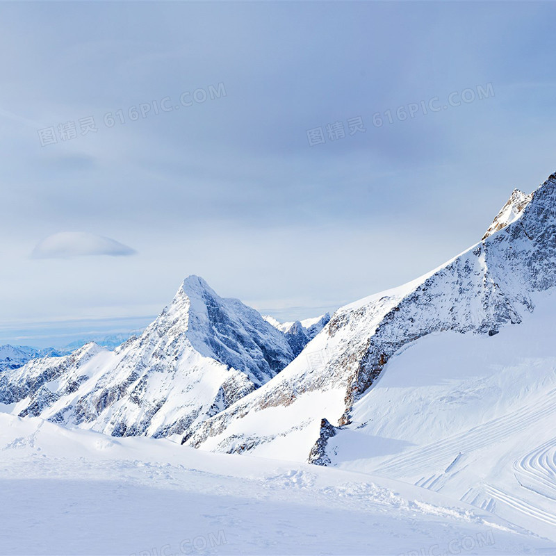 唯美雪山背景