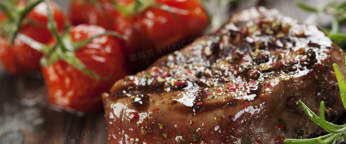 美味的烤肉食物高清图片