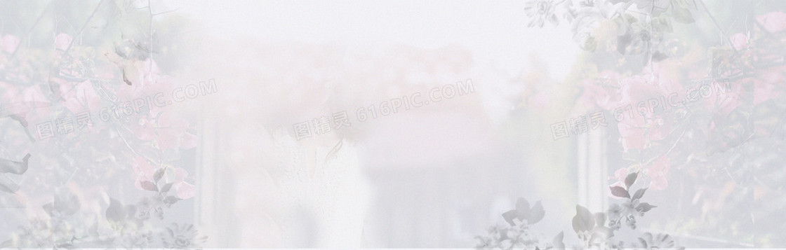 淘宝羽绒服女装朦胧唯美背景banner