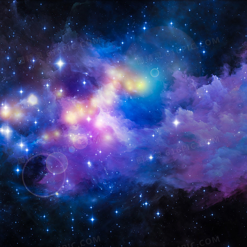 紫色梦幻星空星云背景