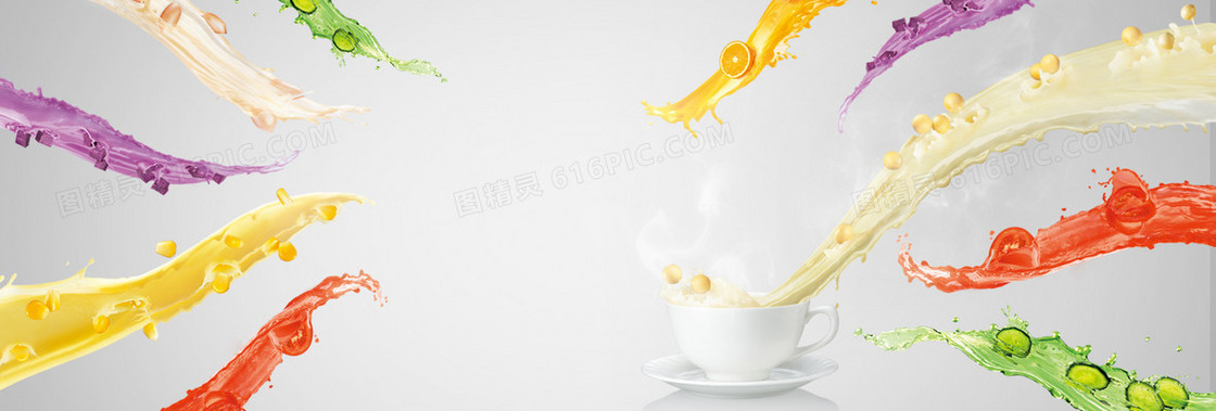时尚创意豆浆背景
