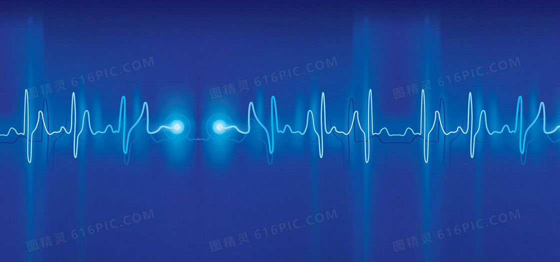 蓝色心电图banner