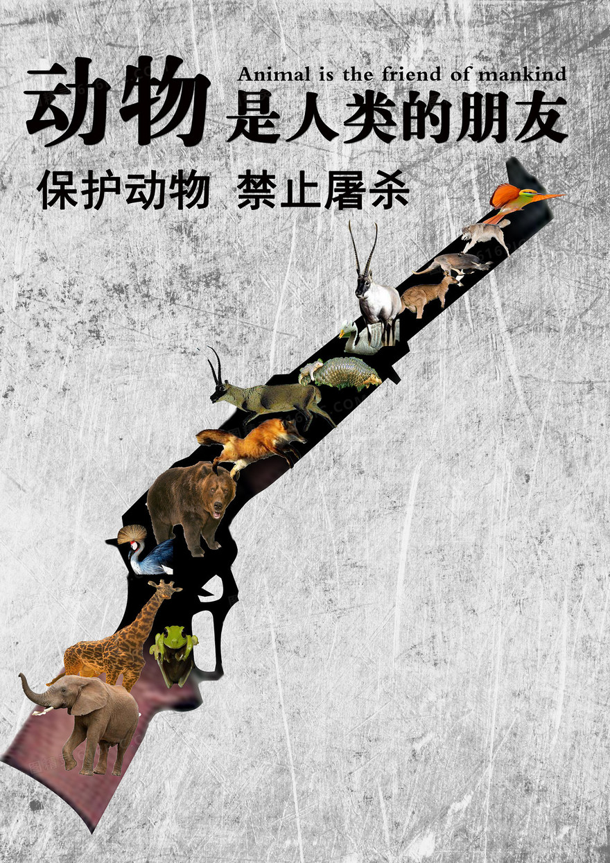 禁止屠杀动物公益背景素材
