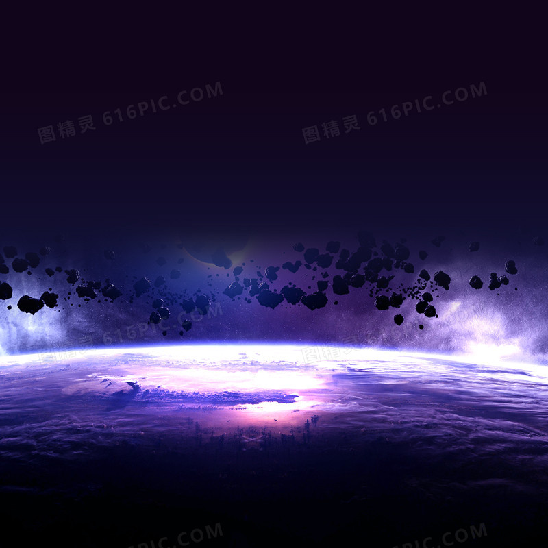 紫色炫酷宇宙背景图